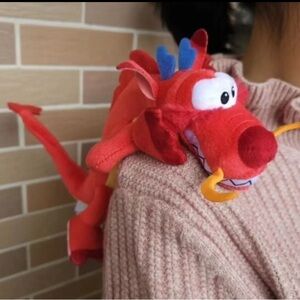 Disney Genuine Mushu Dragon Plush Shoulder Magnetic Pal